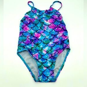 Girls Mermaid One Piece Bathing Suit